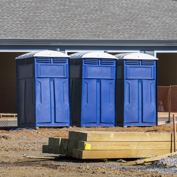 what is the maximum capacity for a single portable restroom in Agate